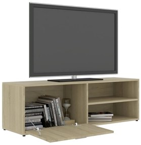 sonoma tölgy színű szerelt fa TV-szekrény 120 x 34 x 37 cm