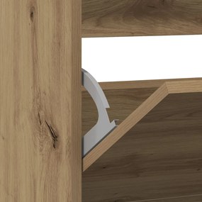 vidaXL Cipőtároló Fekvő Zsúfolt Tölgy 80x21x87,5 cm