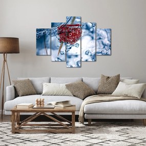 Kép - málna részlete a vízben (150x105 cm)