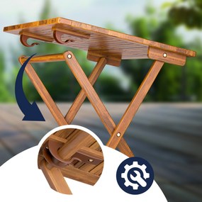 Casaria® Fa balkon bútor szett - akác