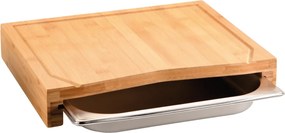 Kesper 58356 Vágódeszka tárolóedénnyel, rozsdamentes acél, 36,5 x 28,5 x 6,8 cm