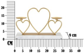 Aranyszínű-fehér gyertyatartó - Mauro Ferretti