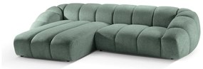 Világoszöld sarokkanapé (bal oldali) Diana – Micadoni