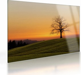 Naplemente a réten képe (üvegen) (70x50 cm)