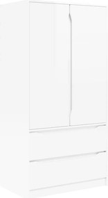 vidaXL Fürdőszoba Székény Magas Fényű Fehér 79,5 x 49 x 156 cm Faanyag