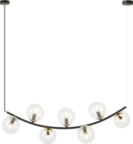 Emibig modern függeszték ritz fekete átlátszó arany emi1296/7