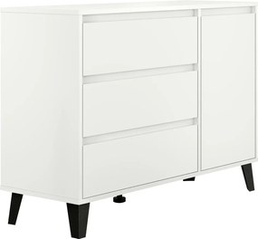 Komód, fehér, BOGAN NEW 1D3S