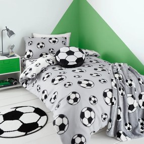 Egyszemélyes flanel gyerek ágyneműhuzat 135x200 cm Football – Catherine Lansfield