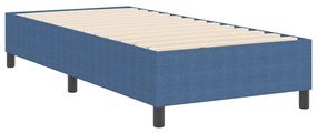 Boxspring Ágy Kék Egyszemélyes Corduroy Szövet