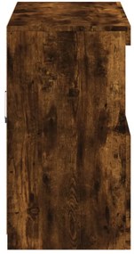 füstös tölgy színű tálalószekrény LED-ekkel 81 x 37 x 67 cm
