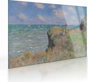 Üveg kép - Claude Monet, Cliff Walk at Pourville, reprodukciók (70x50 cm)