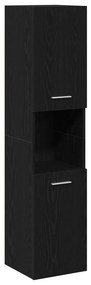 Fekete Tölgy Kádas Fali Szekrény 30x30x130 cm MDF