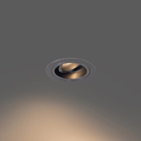 Modern beépíthető spotlámpa, antracit szürke, GU10, 50 mm, kerek, dönthető - Chuck