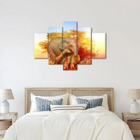 Afrikai állatok képe (150x105 cm)