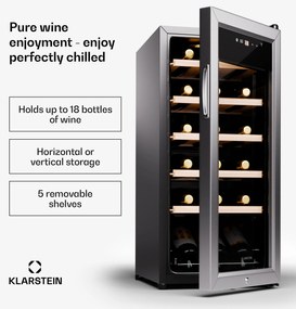 Klarstein Shiraz Premium Smart 18, Borhűtő akár 18 palack részére