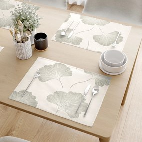 Goldea pamut reggeliző alátét - ginkgo levelek - 2db 30 x 40 cm