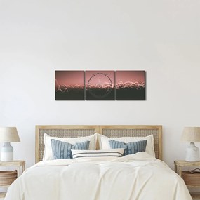 Absztrakt kép (órával) (90x30 cm)