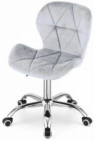 Dolgozószobai szett – összecsukható íróasztal ZARIMO 80×40 cm sonoma tölgy + irodai szék AVOLA VELVET világosszürke