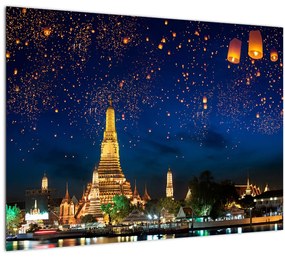 Kép - A boldogság lámpásai, Bangkok (üvegen) (70x50 cm)