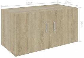 sonoma tölgy szerelt fa falra szerelhető szekrény 80x39x40 cm