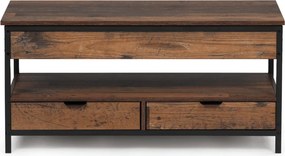 CT-I1201 öreg fa hatású MDF dohányzóasztal 100 × 50 × 48 cm