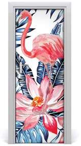 Poszter tapéta ajtóra Hawaii virágok 85x205 cm