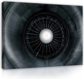Vászonkép 80x60 Turbina motor repülés technológia fém mérnöki teljesítmény