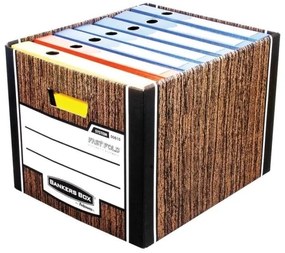 Irattartó Fellowes Bankers Box Woodgrain 2 db / csomag, barna