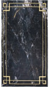 Sötétszürke mosható szőnyeg 80x50 cm - Vitaus