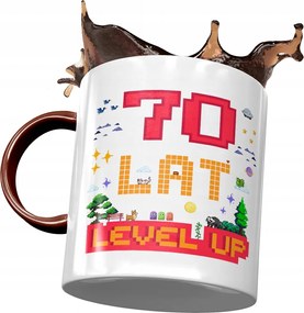 Bordó Bögre Születésnapra 70 70-es 70-es Ajándék Nyomtatott Fotóval