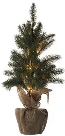 LED karácsonyfa, 52 cm, 3x AA, beltéri, meleg fehér, időzítő