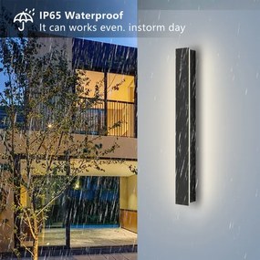 Brilagi - LED kültéri fali lámpatest LINEAR LED/12W/230V 3000K IP65 fekete