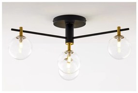 Jupiter 2034 - Felületre szerelhető csillár FIGARO 4xG9/10W/230V fekete/arany/bézs/átlátszó