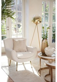 Krémszínű buklé fotel Vinstra – Light &amp; Living