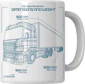 Bögre Car Specifications Ajándék Profi Sofőrnek