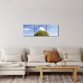 Fa a tengerparton (órával) (90x30 cm)