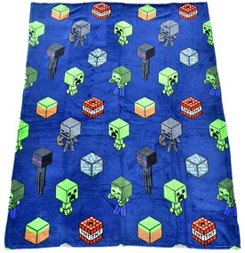 Carbotex Gyerek takaró Minecraft Mob Monster, 130 x 170 cm