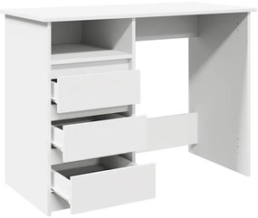 vidaXL fehér szerelt fa íróasztal 102 x 50 x 75 cm