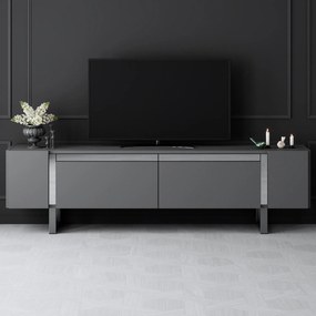 TV szekrény Yildiz - Anthracite, Silver