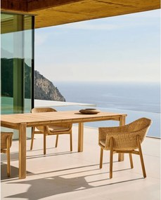 Teakfa kerti étkezőasztal 102x220 cm Icaro – Kave Home