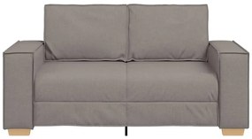 kétszemélyes, bézs színű, szövetből készült kanapé 120 cm