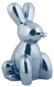 Balloon Bunny nyuszi szobor nagy metál kék