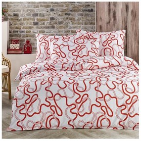 EMI Kalos piros pamut ágyneműhuzat, A standard egyszemélyes ágy szett tartalma: 1x 140x200 + 1x 70x90