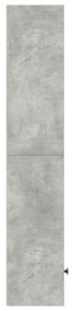 betonszürke szerelt fa könyvespolc 31x24x127 cm