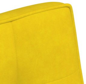 vidaXL sárga bársonypad 110 x 74 x 84 cm