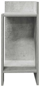 2 db betonszürke kisasztal polccal 25,5 x 27 x 60 cm