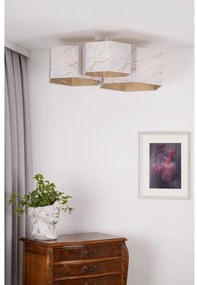 Duolla - Felületre szerelhető csillár ROLLER TRIO HEX 3xE27/15W/230V fehér/arany