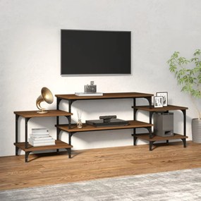 barna tölgyszínű szerelt fa TV-szekrény 157x35x52 cm
