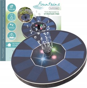 Napelemes kerti szökőkút lebegő Led Rgb színes víznyelő