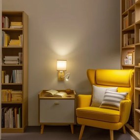 Brilagi - LED Fali lámpa NUBILA WOOD 1xE27/25W/230V + LED/3W tölgy/barna